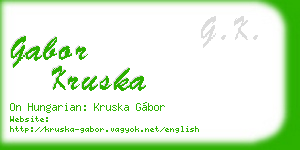 gabor kruska business card